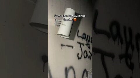 Someone messed up the abandoned theater 😡