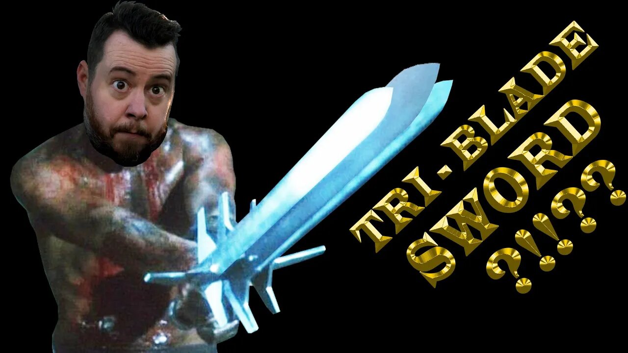 Yes, the TRI-BLADE SWORD is real, and really STUPID! from the Sword and the Sorcerer
