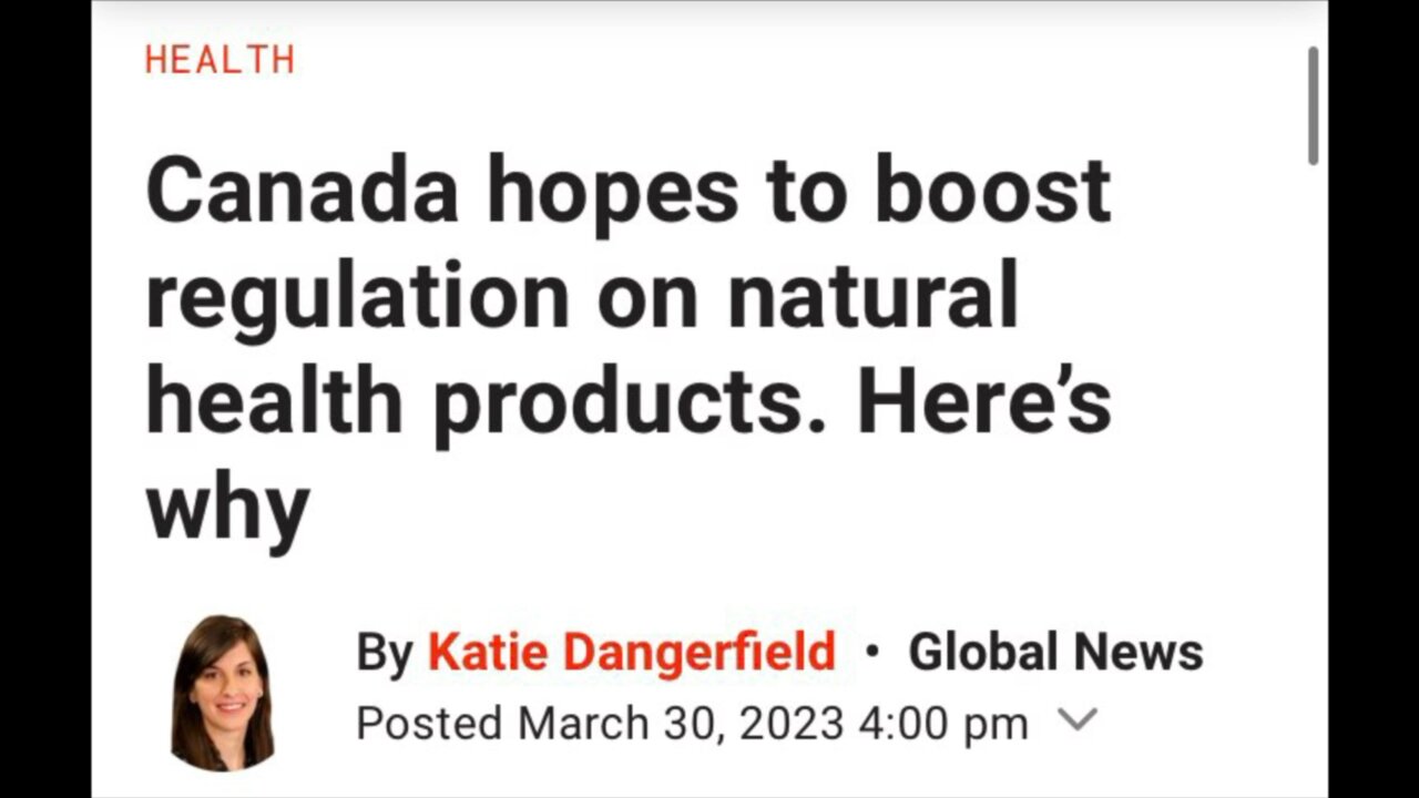 Canada’s attack on healthcare supplements…