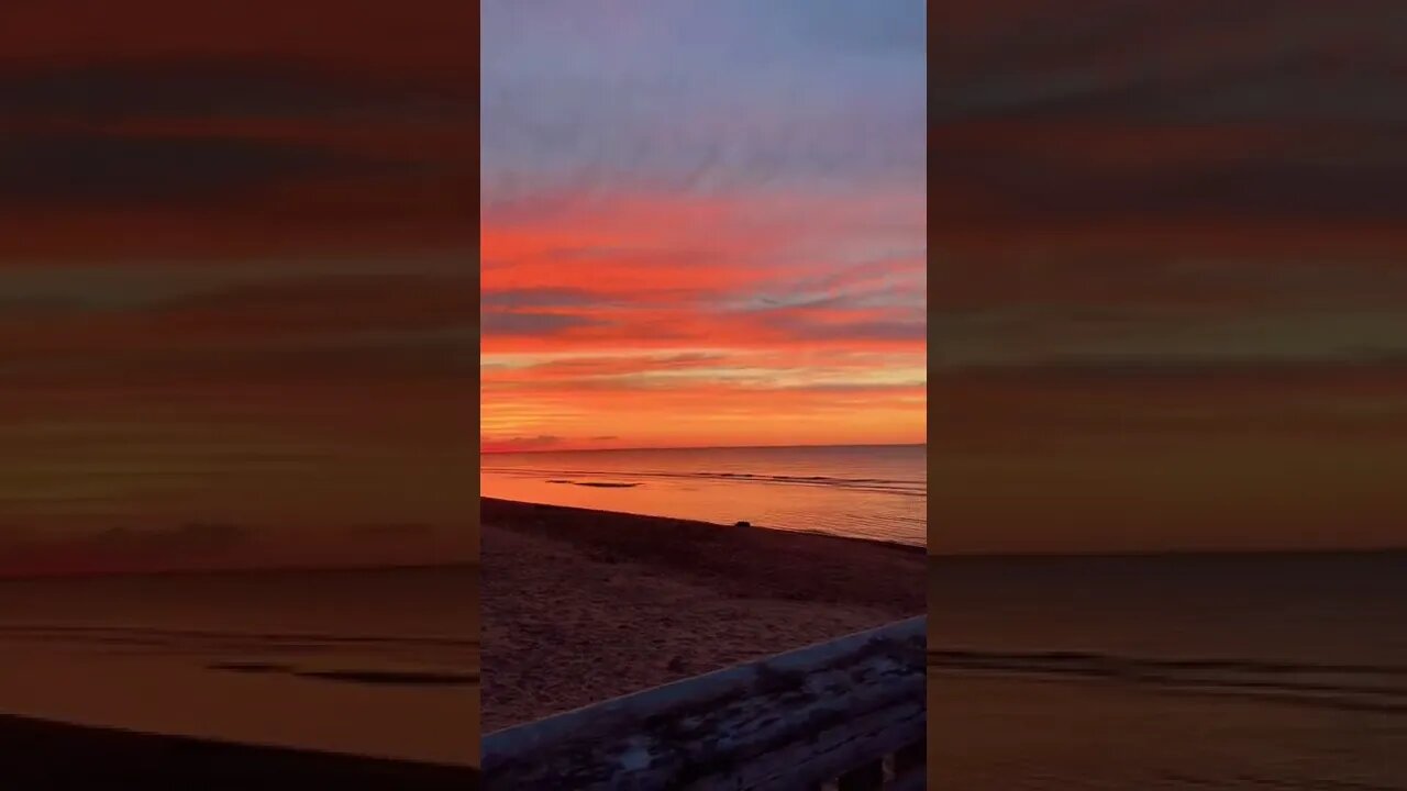 The sunset from the beach