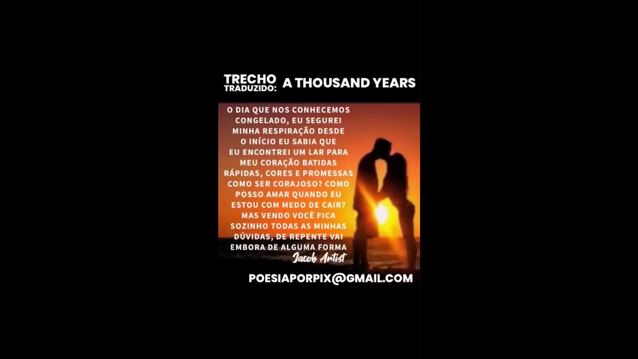 A Thousand Years (Trecho Traduzido)