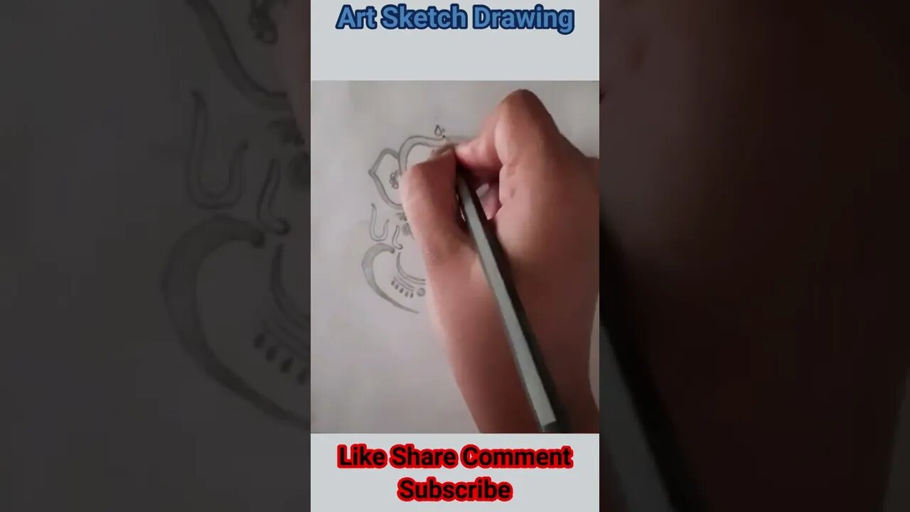 Ganapati Bappa Easy Pencil Drawing Tutorial Step by Step Shorts 4 #drawingshorts #ganpatidrawing