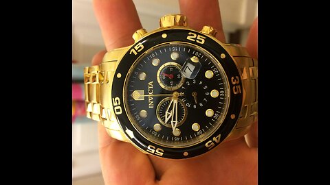 Invicta Men's Pro Diver Collection Chronograph 18k Gold-Plated Watch (Model: 0072, 21954, 21958...