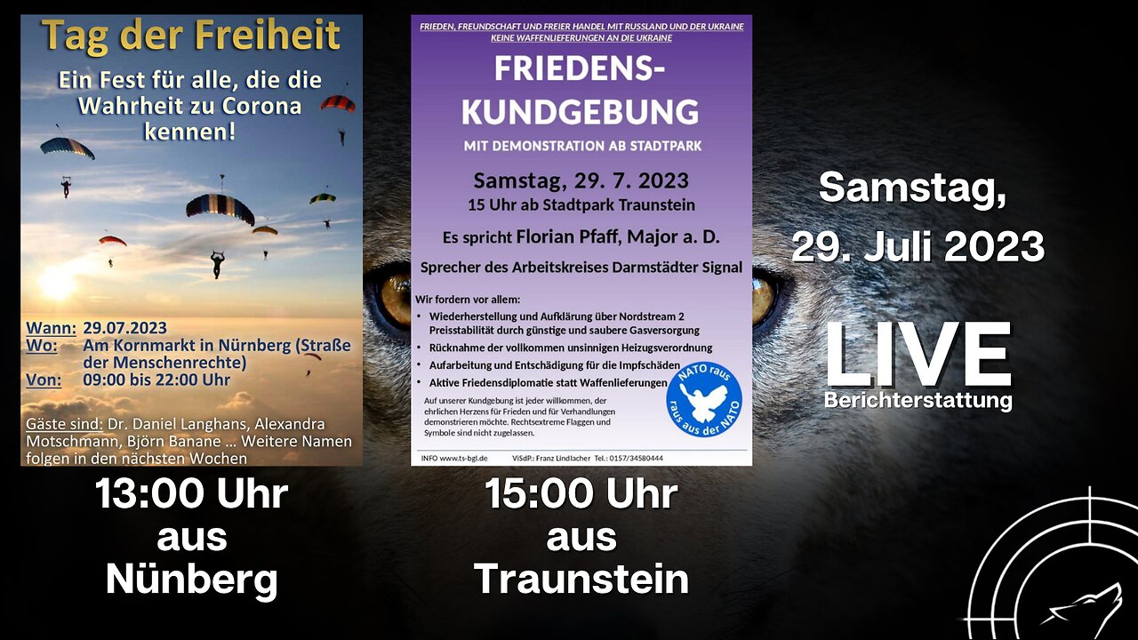 🔴💥 LIVE I Kundgebungen aus Nürnberg und Traunstein💥