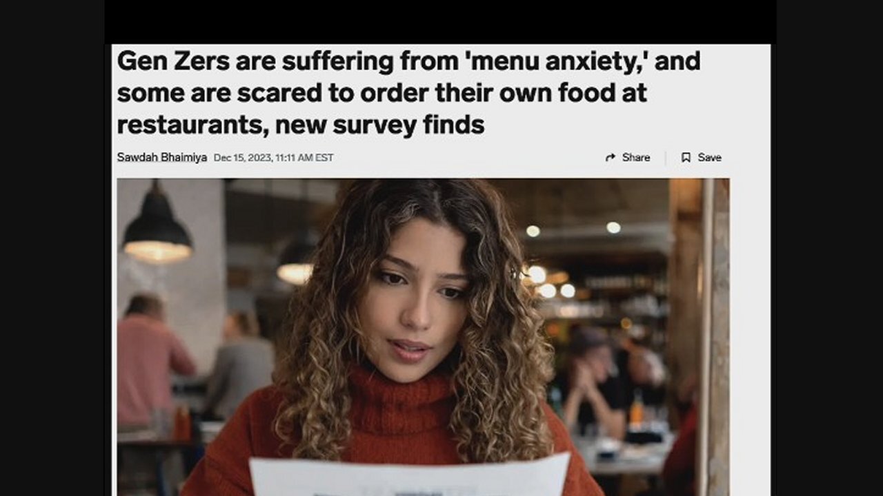 The Latest 'Psychological' Nightmare They've Created Is Called "Menu Anxiety"!