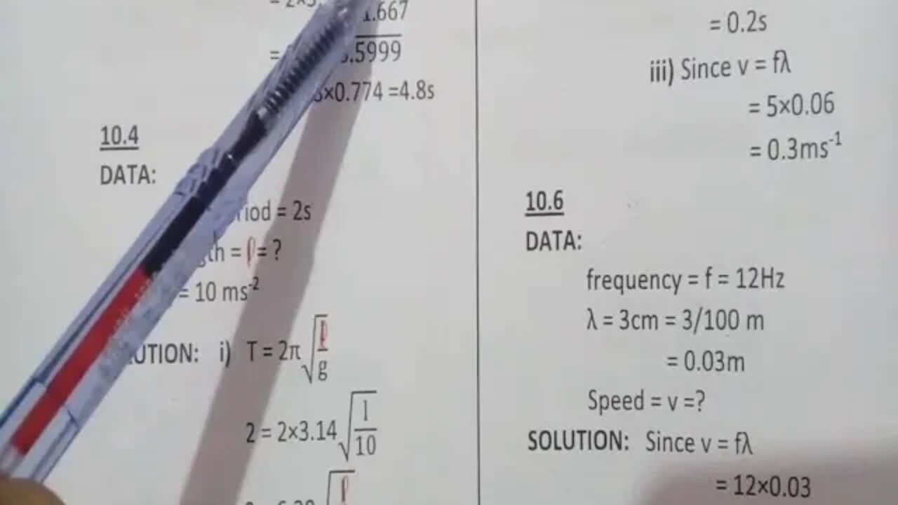 Physics 10th Lecture #11 UNIT #10 Numerical #1 to 5