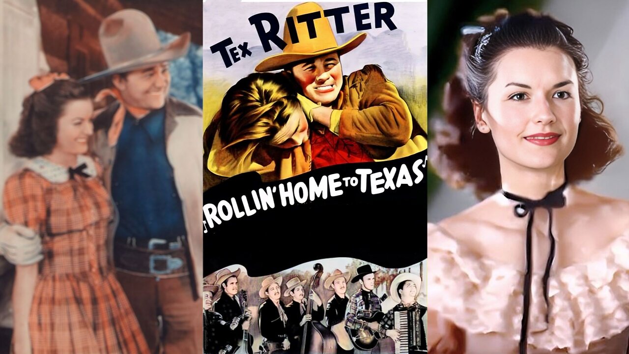 ROLLIN' HOME TO TEXAS (1940) Tex Ritter, Cal Shrum & Virginia Carpenter | Drama, Western | B&w