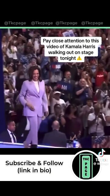 DNC: Kamala Walking On Stage Looks Like Another A.I. And Green Screen Creation