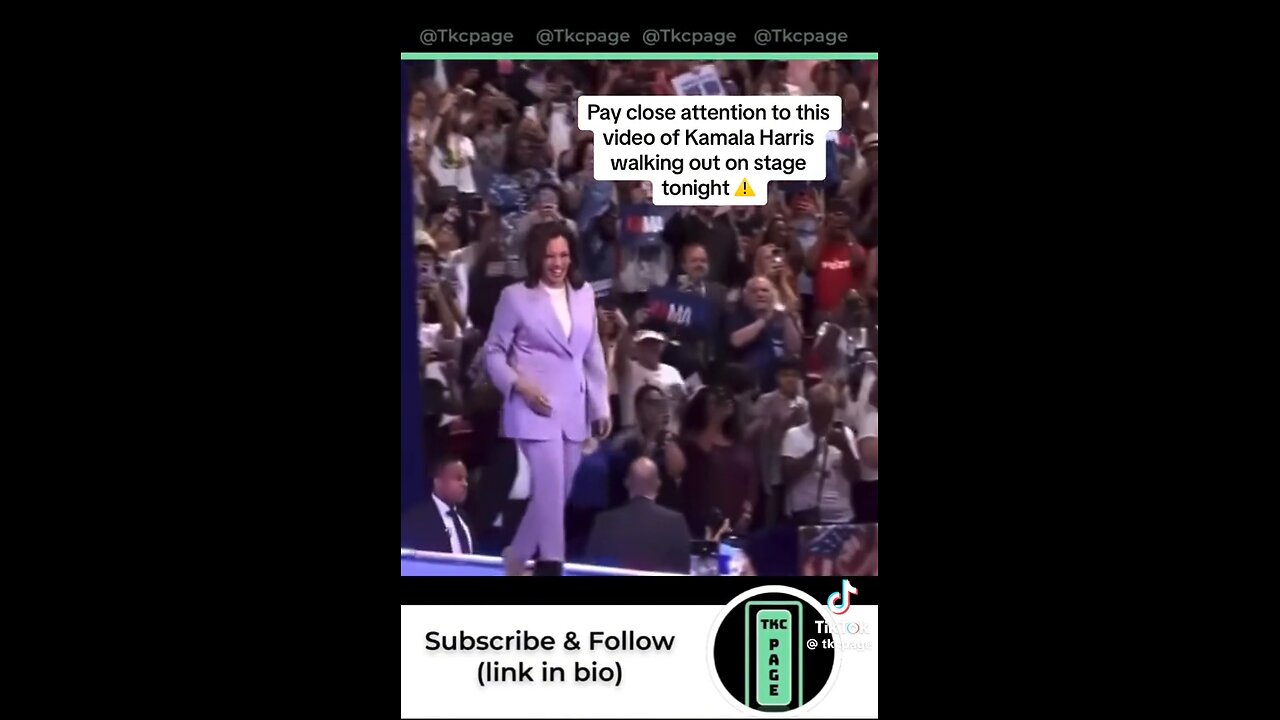 DNC: Kamala Walking On Stage Looks Like Another A.I. And Green Screen Creation