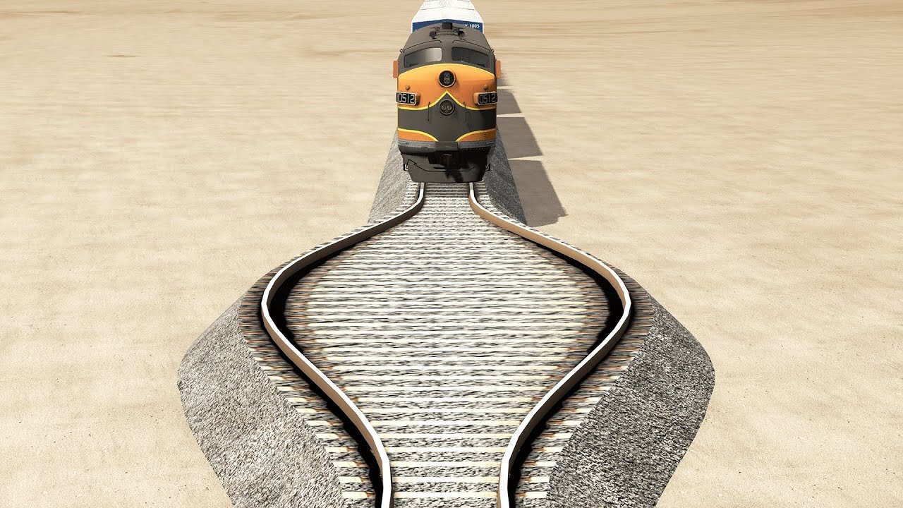 Trains vs Wide Rails – BeamNG.Drive)