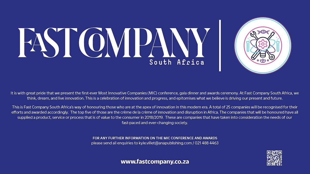 SOUTH AFRICA - Fast Company SA Most Innovative Company poster design (Graphics) (LD8)