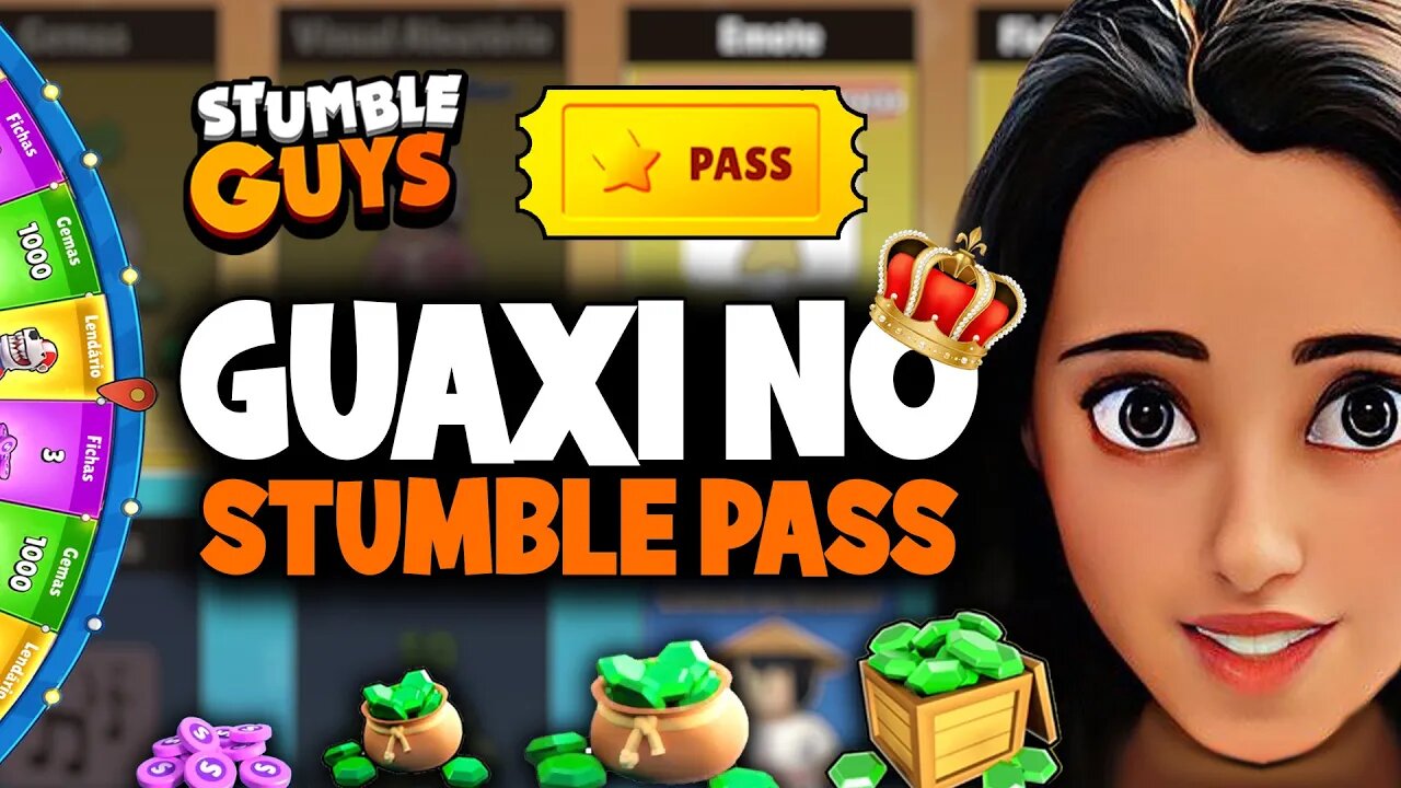 Stumble Guys - Abri o novo STUMBLE PASS e eu GANHEI ...