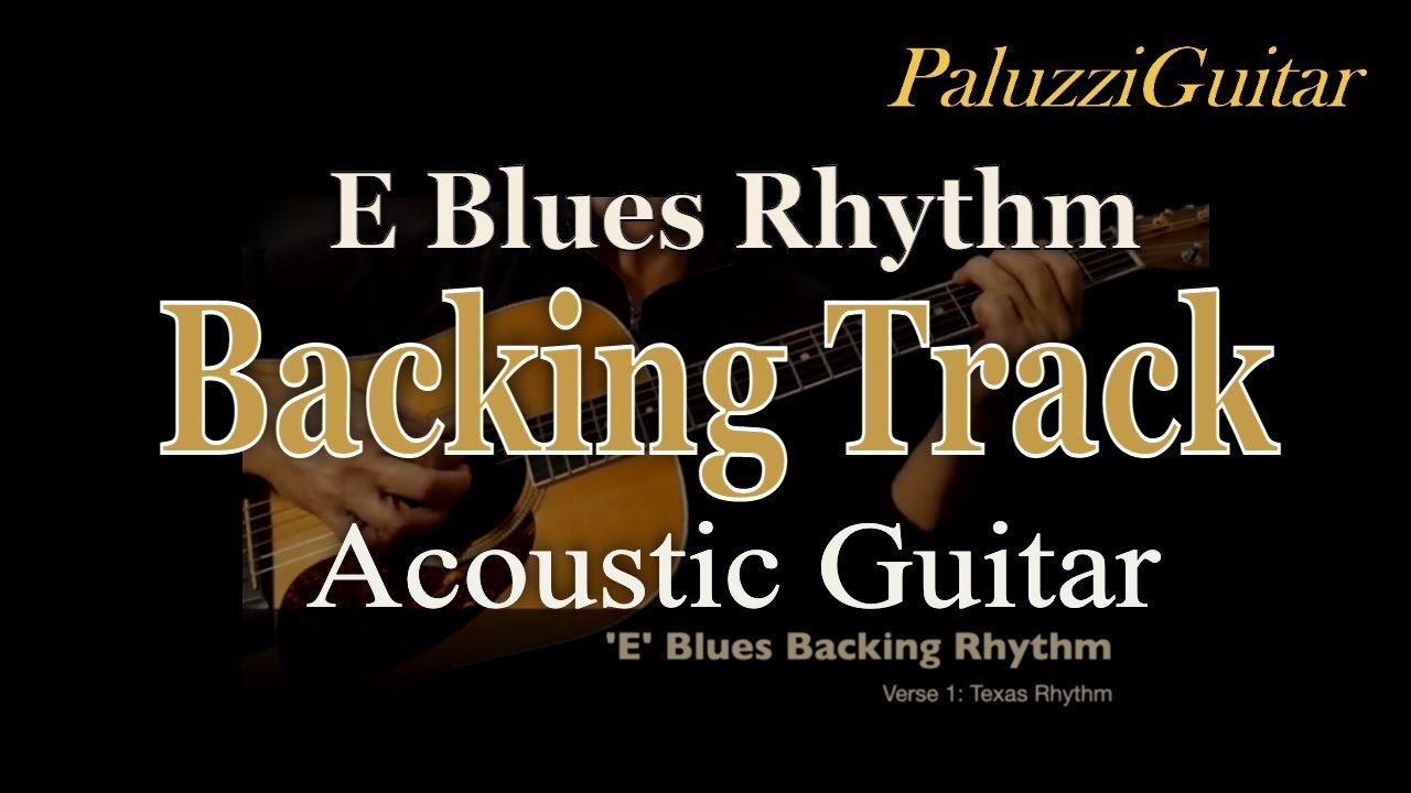 E Blues Rhythm Backing Track Acoustic Guitar [Practice Jamming]