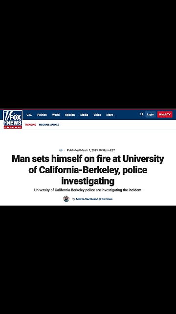Man Sets Himself On Fire At UC Berkeley