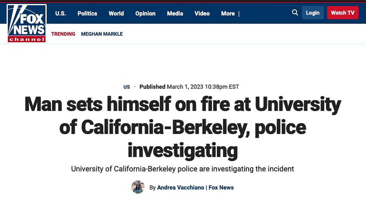 Man Sets Himself On Fire At UC Berkeley