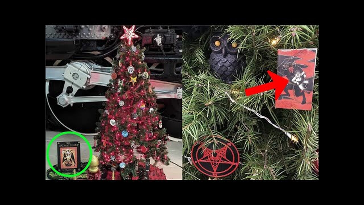 HAIL SANTA! SATANIST'S USING _DIVISIVE DECORATIONS_ AGAIN TO GASLIGHT CHRISTIANS OVER CHRISTMAS!