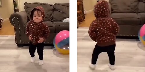 Cute funny baby dance