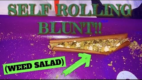 SELF ROLLING BLUNT!? (Weed Salad)