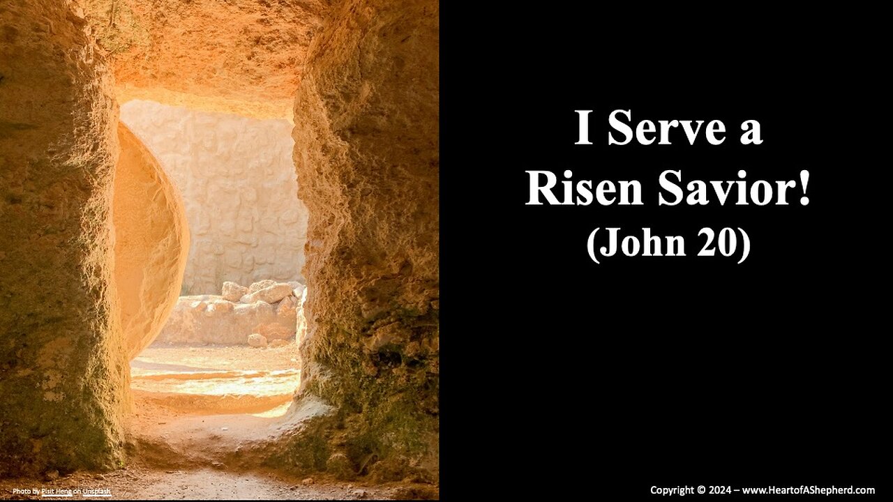 I Serve a Risen Savior! (John 20) - A daily Bible study from www.HeartofAShepherd.com.