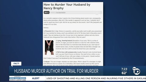 Fact or Fiction: Husband murder author on trial?