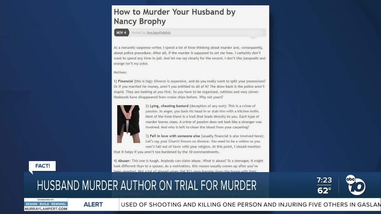 Fact or Fiction: Husband murder author on trial?