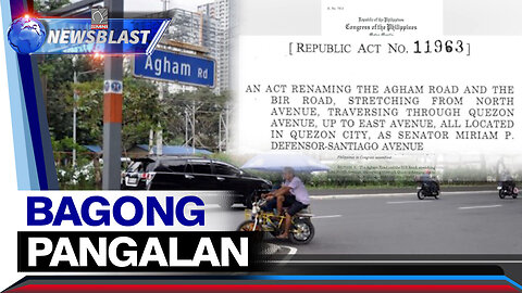 Sen. Miriam P. Defensor-Santiago Avenue, bagong pangalan ng Agham Road at BIR Road