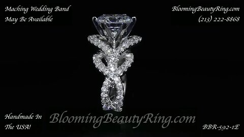 BBR 592-1 Engagement Ring By BloomingBeautyRing.com