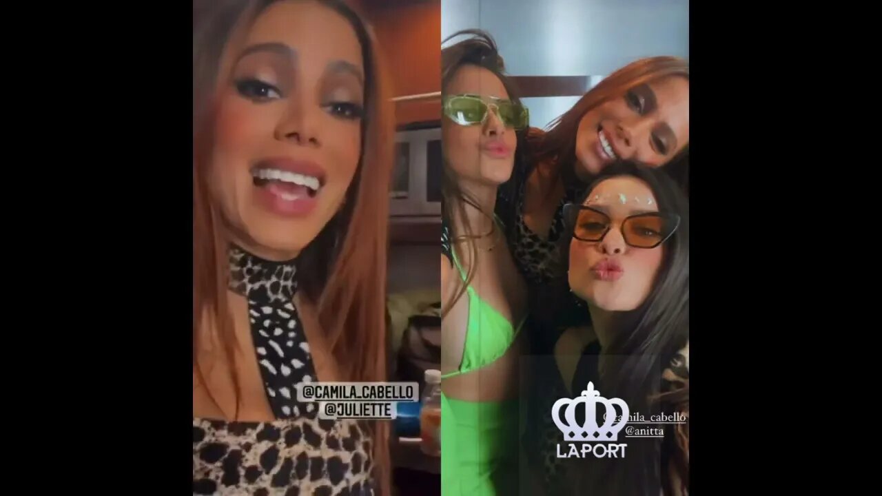 Juliette e Anitta conhecem Camila Cabelo