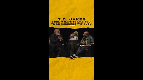 @bishopjakes I don’t have to like you to do business with you. #charlamagnethagod 🎥 #tdjakes