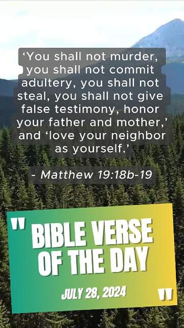 Bible Verse of the Day: July 28, 2024