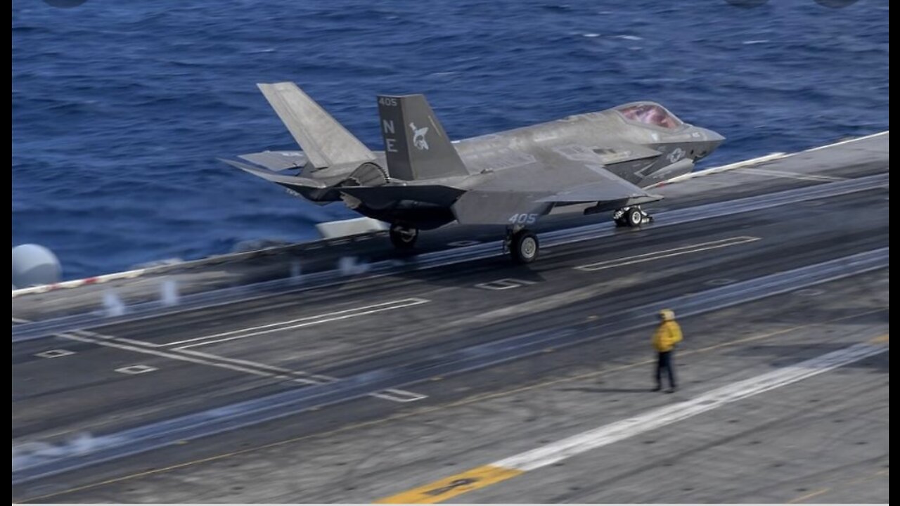 F-35C Crash on Aircraft Carrier 1/24/2022