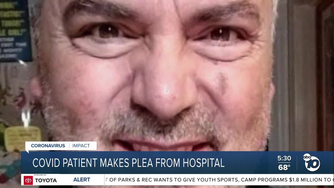 Del Mar homeless advocate, COVID patient makes plea from hospital bed