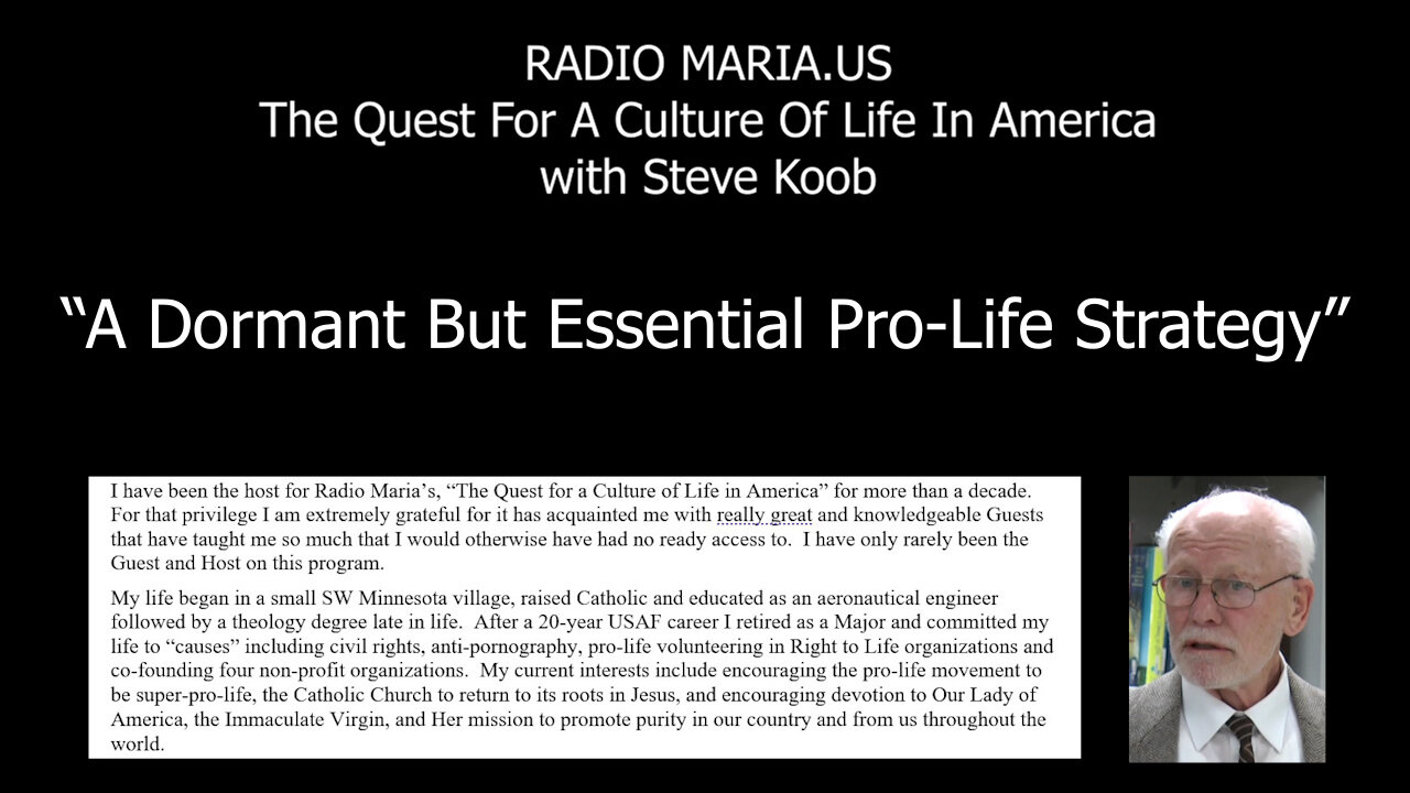 A Dormant But Essential Pro-Life Strategy