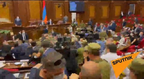 Brawl in Armenian Parliment