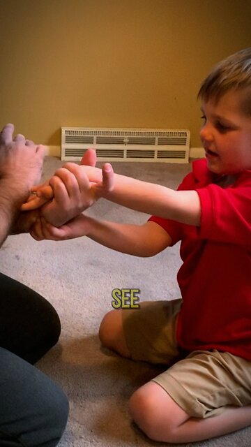 My son learning some jujitsu