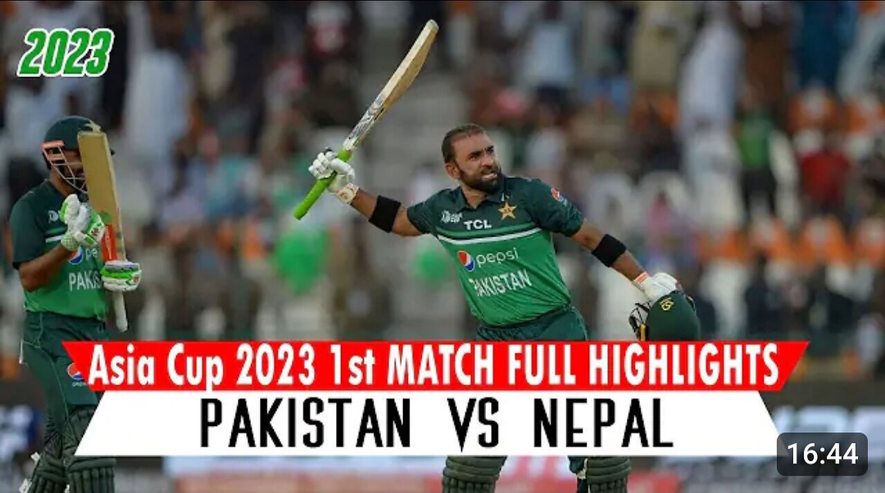 Pakistan vs nepal Asia Cup Match highlights