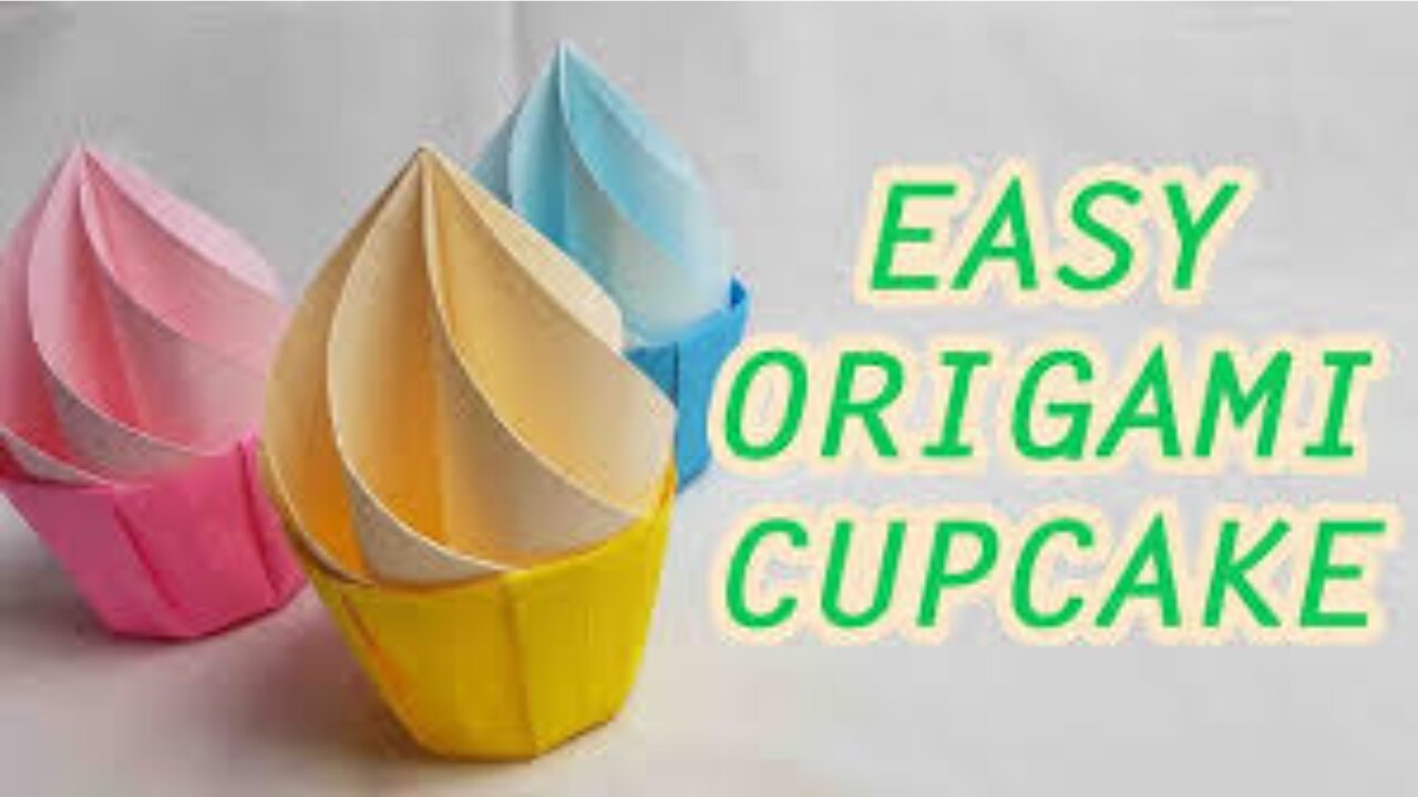 EASY ORIGAMI CUPCAKE | PAPER CUPCAKE CRAFT IDEAS