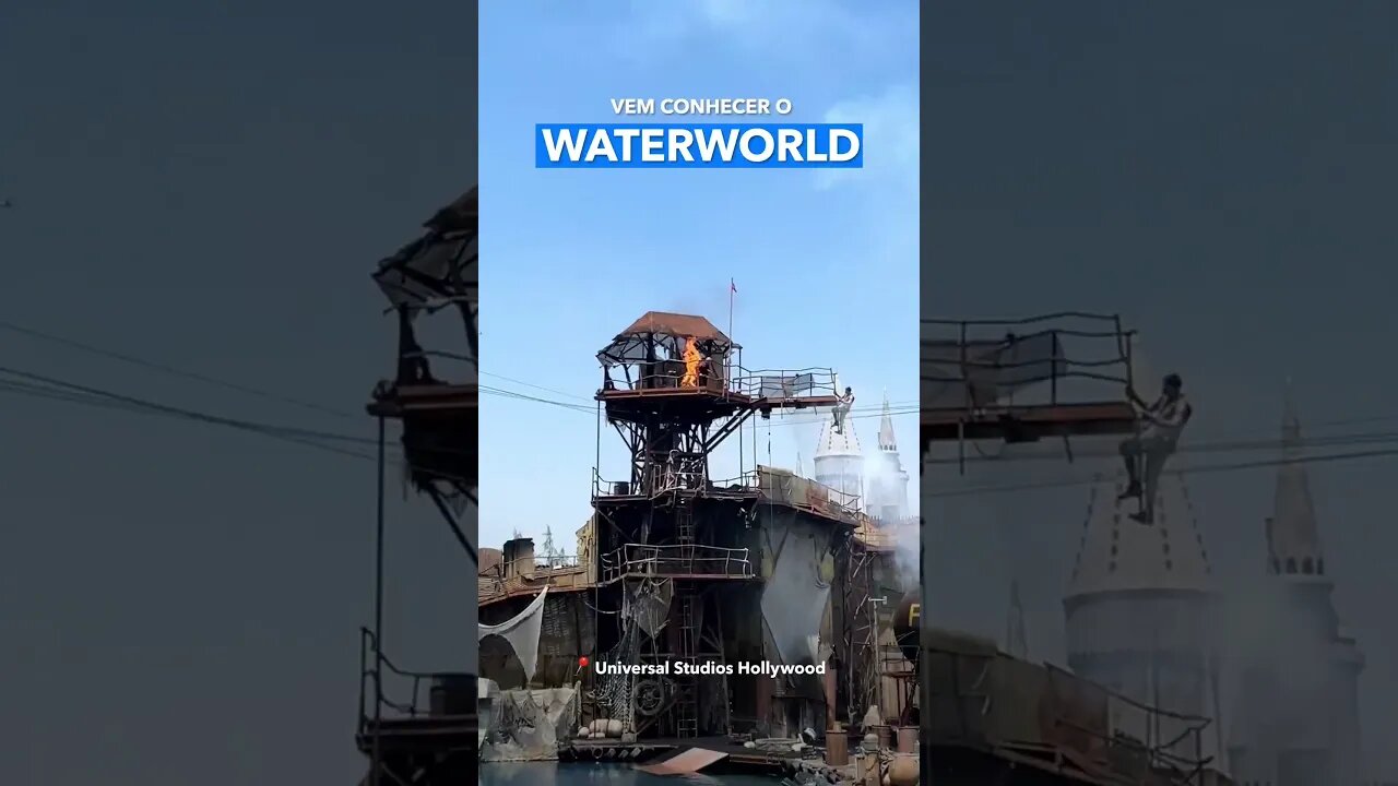 Conheça esse incrível show Universal Studios Hollywood o WaterWorld #universal #universalorlando