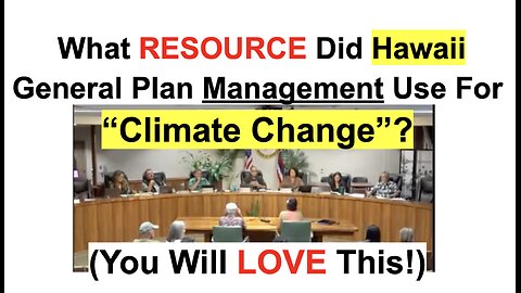 What RESOURCE Did Hawaii General Plan Management Use For “Climate Change”?