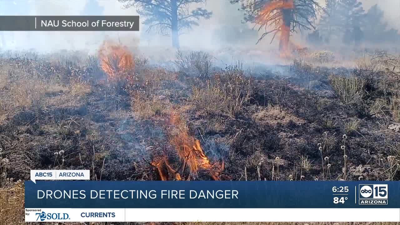 Drones detecting fire danger