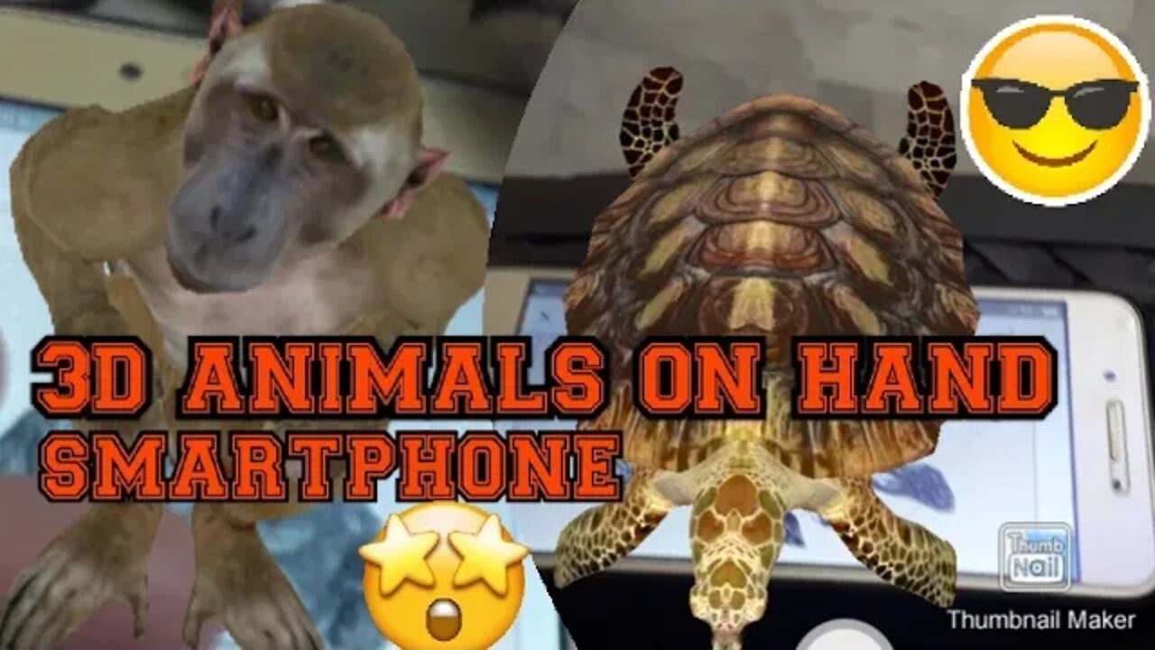 3D Animals on hand using smartphone