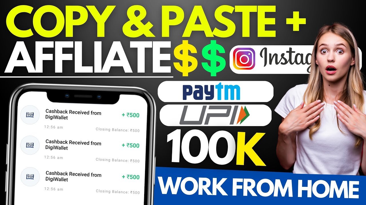 Copy Paste with Affiliate Marketing Daily Instant Payout Work Get Genuine Income Work