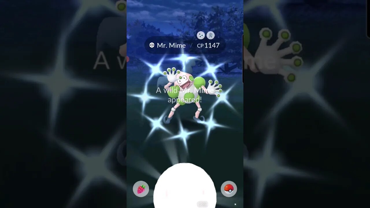 Shiny Mr. Mime Catch #shiny #mrmime #pokemon #shinypokemon #pokemongo #shinyhunting #mime #fyp #fy