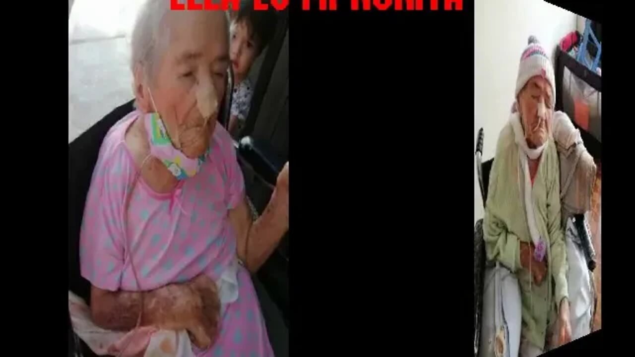 Mujer de la tercera edad solicita ayuda de los buenos corazones.