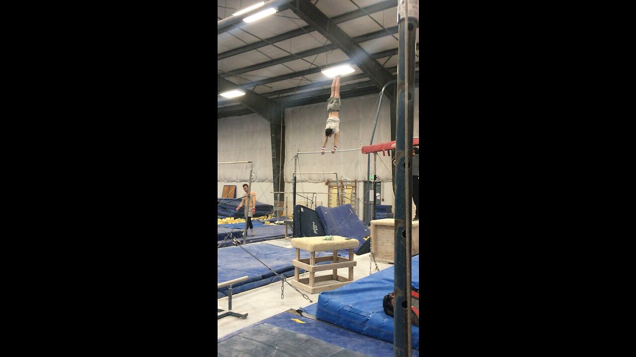 When learning a new gymnastics skill goes…unexpected😂