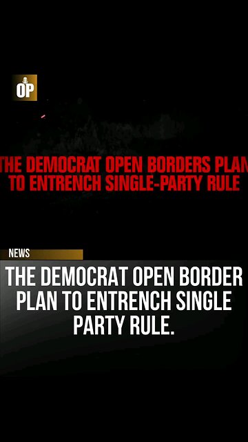 DEMOCRATS OPEN BORDER PLAN FOR ONE PARTY RULE