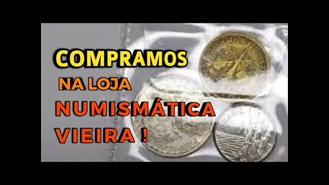 COMPRAMOS NA NUMISMÁTICA VIEIRA MOEDA DE BRONZE E ALUMÍNIO, INOX E PRATA 500 E 1000 REIS; 1 CRUZEIRO