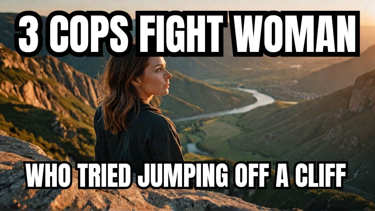 Three Cops Versus One Woman - She Tried JUMPING OFF A CLIFF?