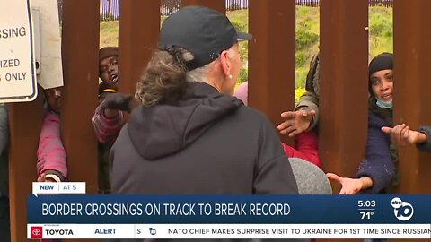 Border crossings on track to break record