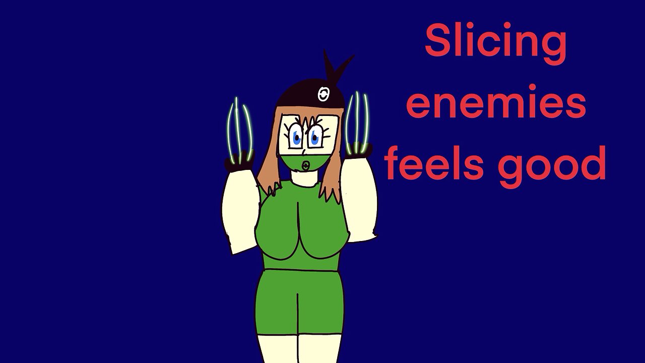 Poke girl May slicing enemies